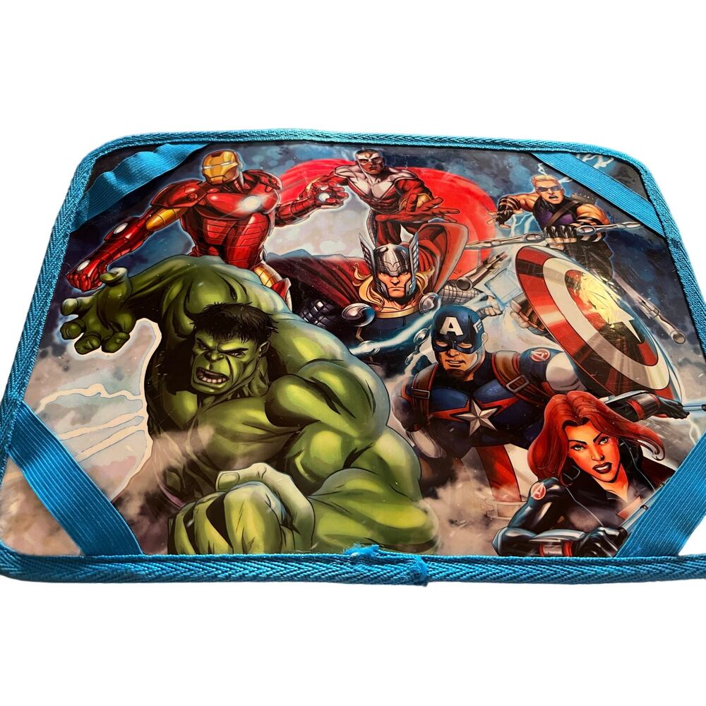 Marvel‎ Avengers Kids Portable Carry Lap desk with zipper storage padded EUC